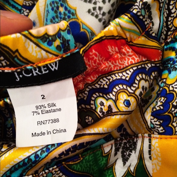 J.Crew Silk Multicolor Paisley Print Halter - Picture 3 of 10